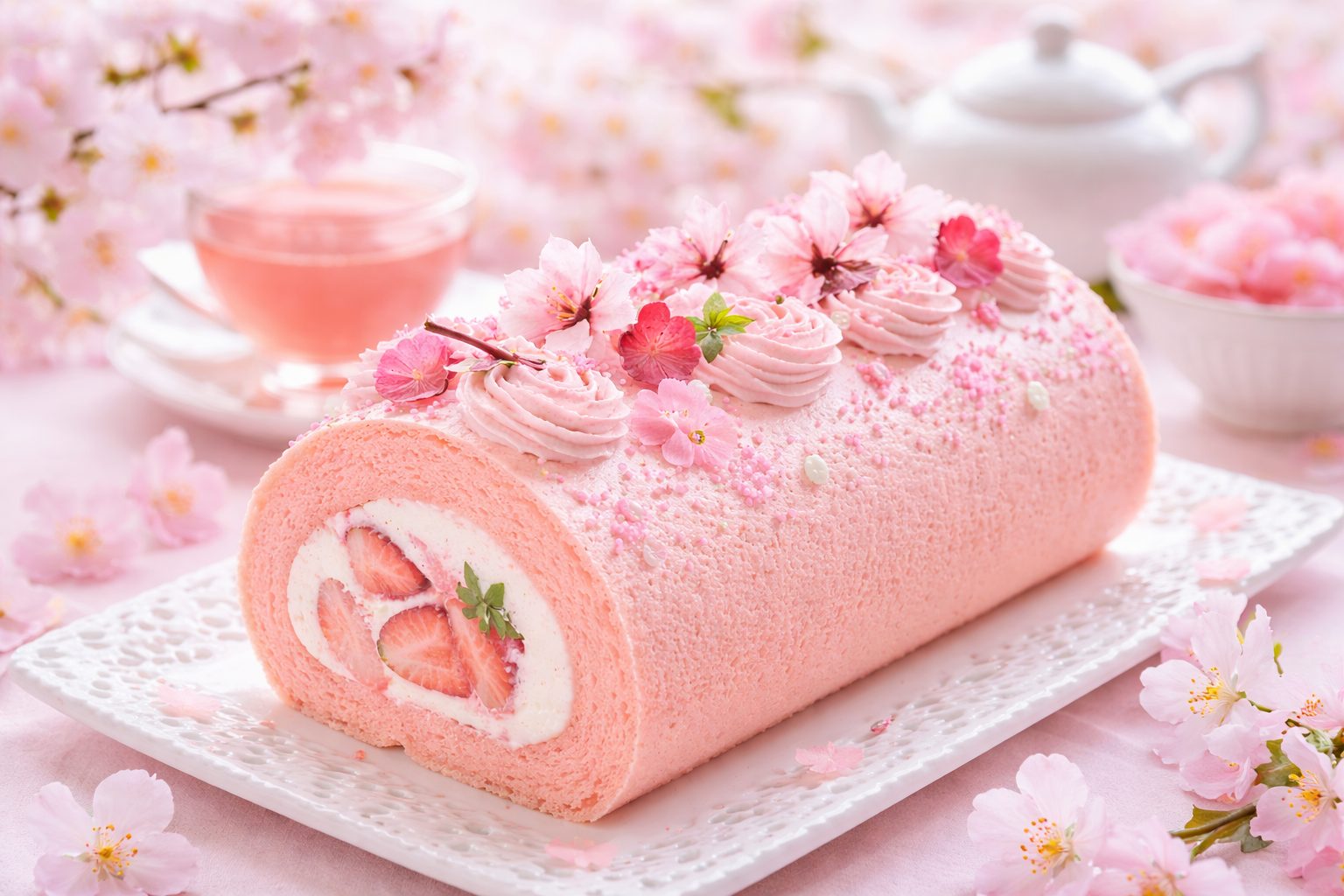 パティシエ・ブランジェ科 🌸🍰春限定スイーツ体験！ お花見♪桜ロールケーキづくり🍰🌸